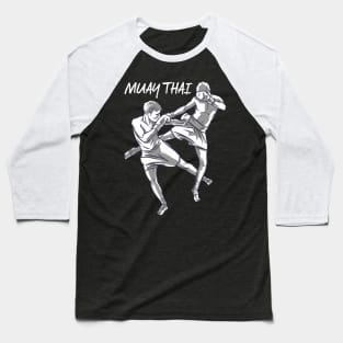 Muay Thai martial Art Combat Sport Two Fighter Baseball T-Shirt
